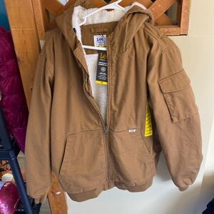 Lee Men's Heavyweight Workwear Canvas Sherpa Lined Duck Canvas Bomber Jacket